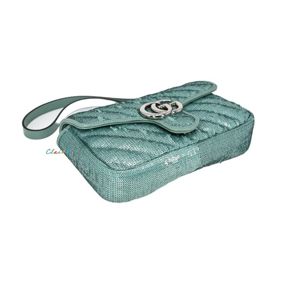 Gucci 446744 GG Marmont Sequin Shoulder Bag - Picture 4 of 10